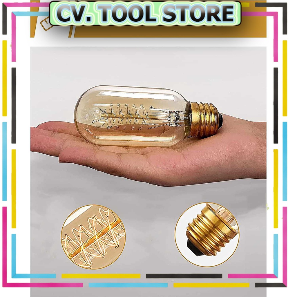 TOOL STORE - YNL Lampu Pijar Filamen Vintage Bohlam Edison 220V 40W Warm White - T45