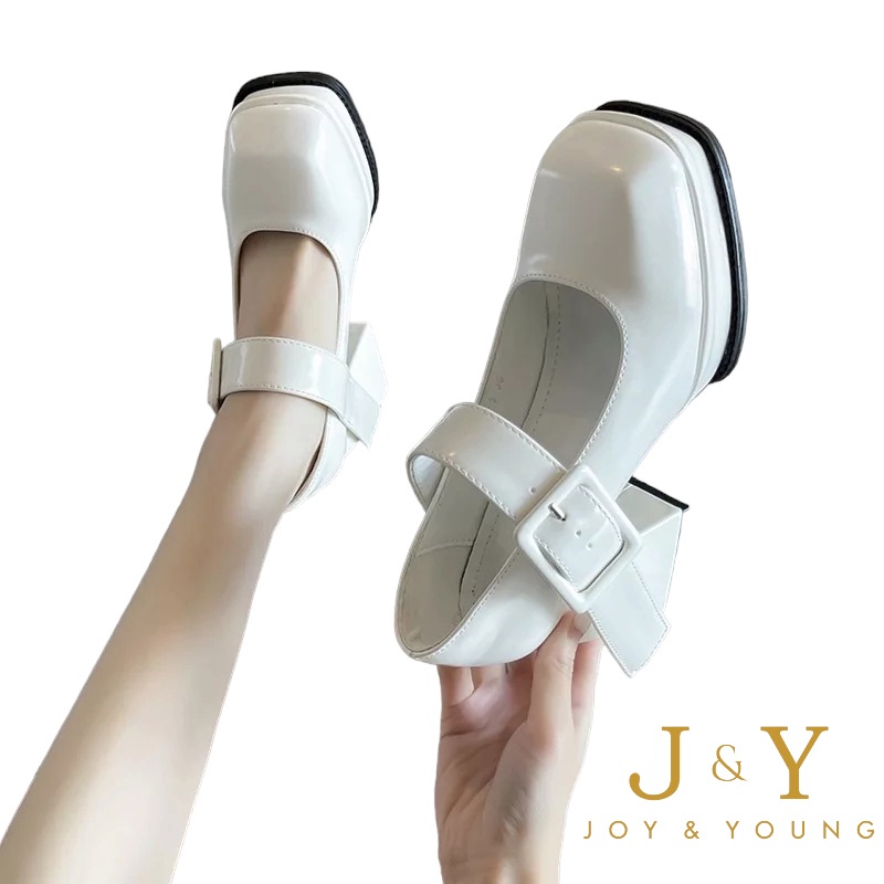 [J&amp;Y] [JOY &amp; YOUNG] [JY] 1505 Sepatu Wanita Heels Hak 338 Tali Keren 2023 korea block ELEGAN CANTIK Pesta Kerja Santai Trend Casual Kualitas Bagus Impor