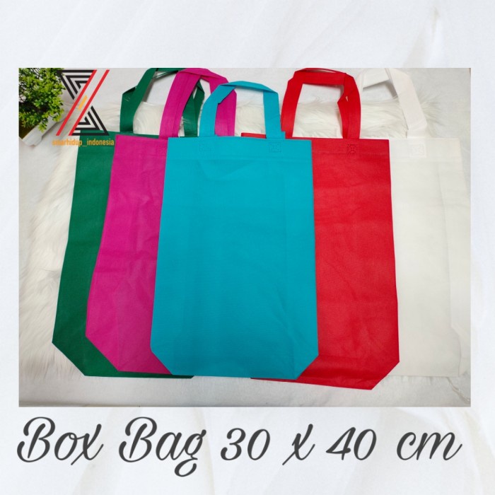 

[SC] Tas Kain / Goodie Bag BOX BAG SPUNBOND Uk 30 x 40 PER LUSIN - Putih