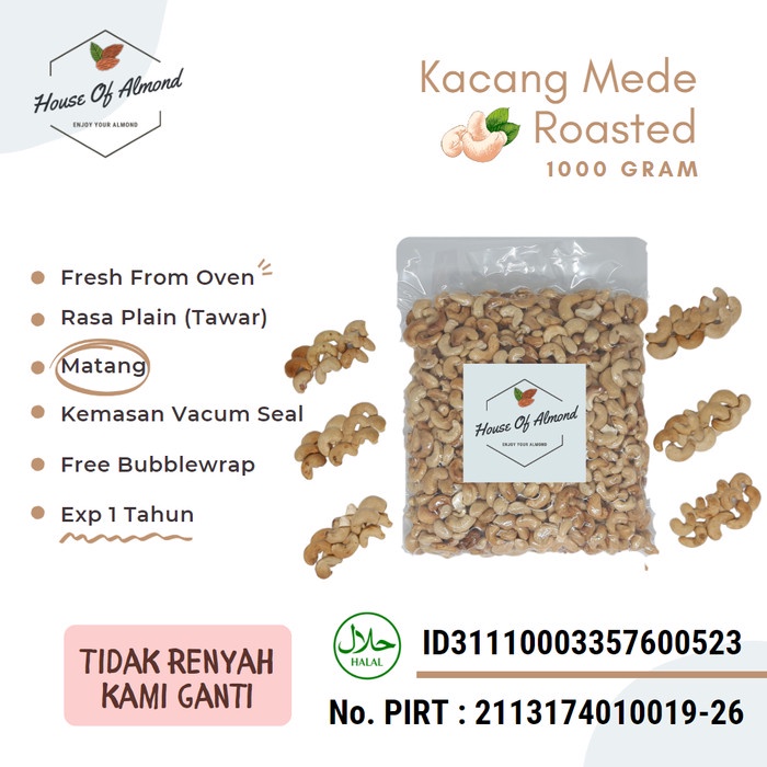 

New Arrival Kacang Mede / Mete Panggang jumbo 1kg