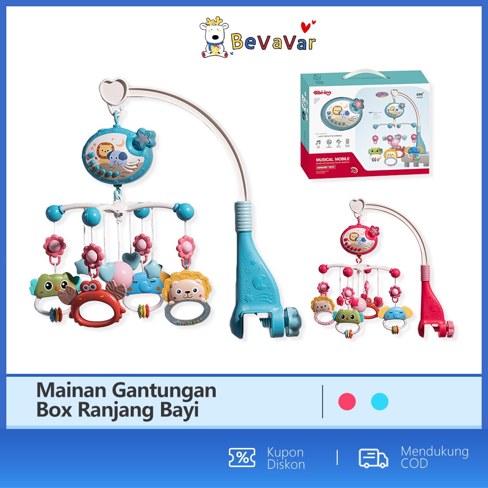 BEVAVAR Mainan Bayi Gantung/Crib Bell Toys/Mainan Tidur Bayi/ Mainan Kerincingan Bayi Musik