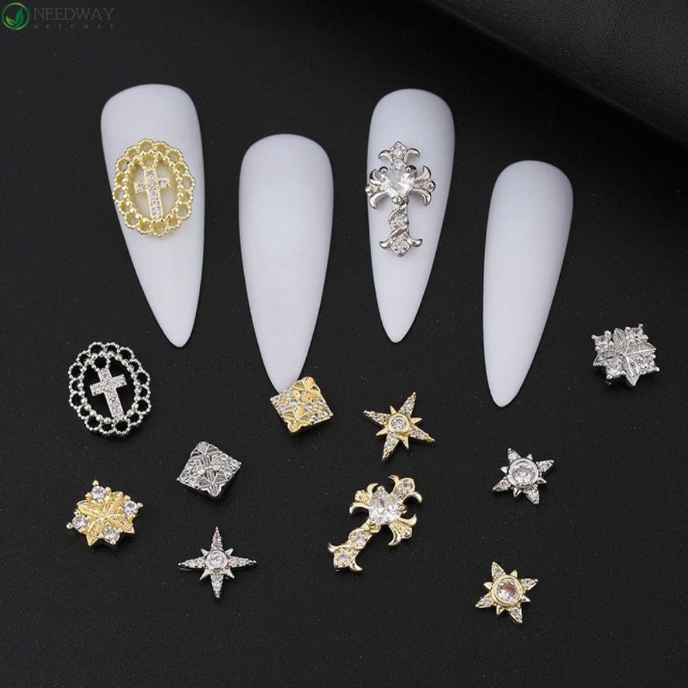 Needway Dekorasi Nail Art 3D Gaya Perancis Bucherati Alloy Aksesoris Kuku