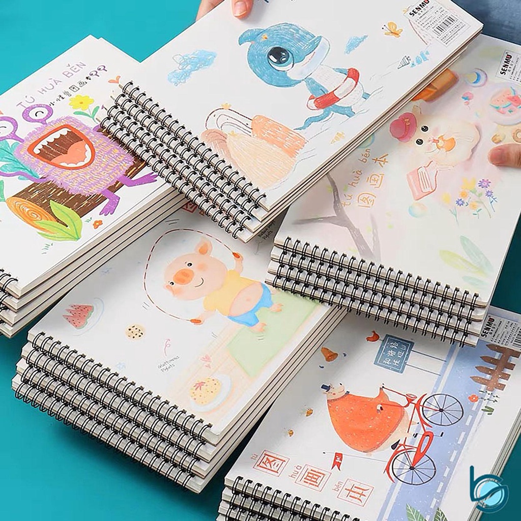 

Buku Gambar Motif Lucu/WaterColor Book 30/50 Lembar/Buku Gambar Desain Melukis 100gsm - Best Stationary