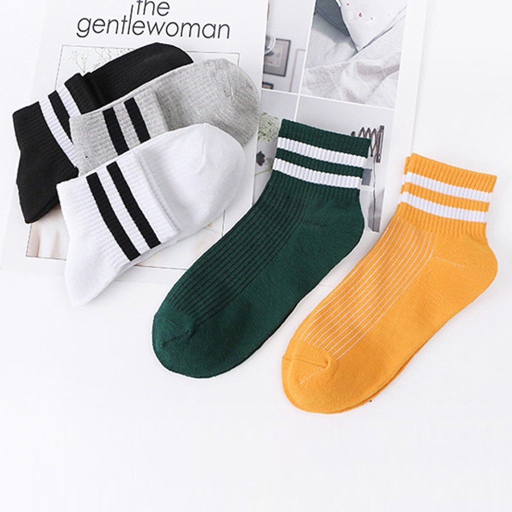 ❤️GTB❤️ Kaos Kaki Motif 2 Garis Atas Mata Kaki / Kaos Kaki Laki-Laki Perempuan KK143