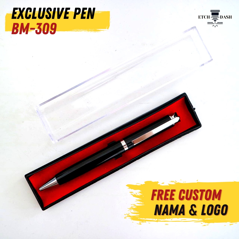 

Pulpen Eksklusif Paket Box Merah Gratis Custom untuk Souvernir/Merchandise - Exclusive Pen BM-309