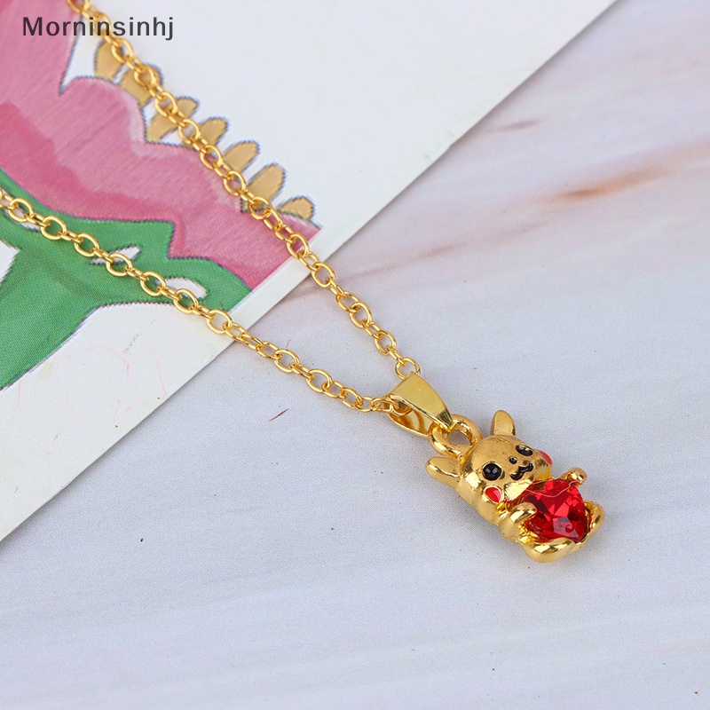 Mornin Kreatif Golden Anime Cinta Batu Putih Kalung Kartun Aksesoris Lucu id