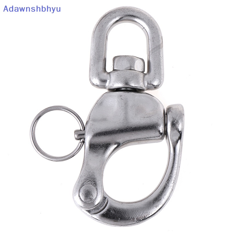 Adhyu Stainless Steel Quick Release Boat Chain Shackle Swivel Snap Hook 70mm ID
