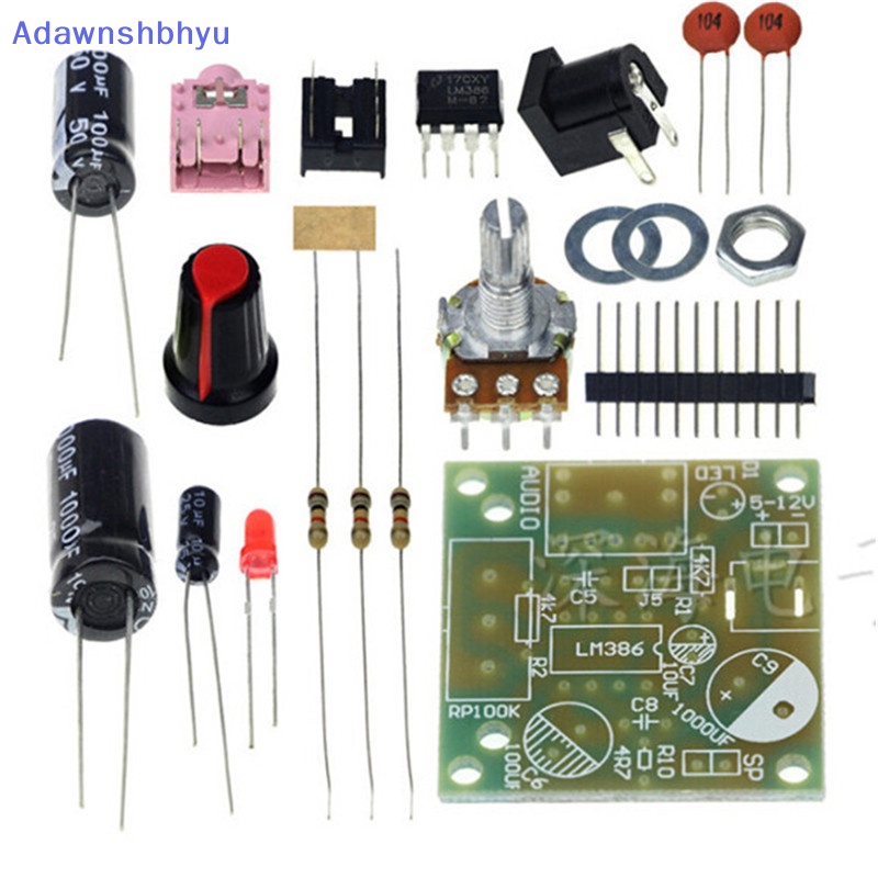 Adhyu 1Set LM386 Papan Amplifier Super MINI 3V-12V DIY Kit M57 0 0 0 0 0id