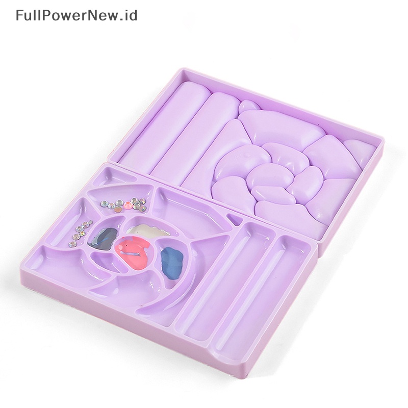 Power Nail Art Palette Plastik UV Gel Polish Holder Gambar Cat Dish Manicure Tools ID