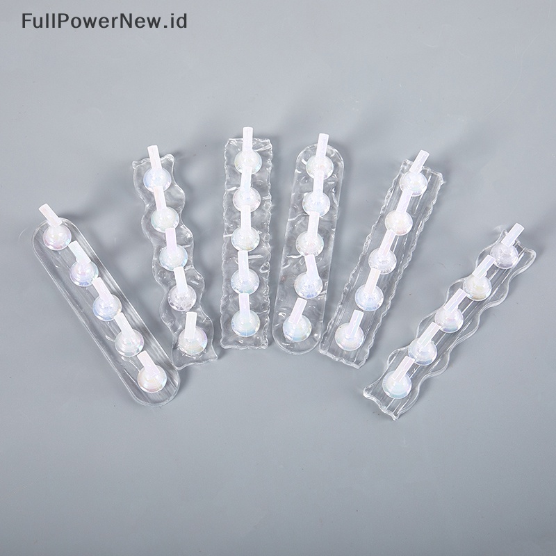 Power Fake Nail Art Tips Latihan Display Stand Holder Akrilik Alat Salon Magnet ID