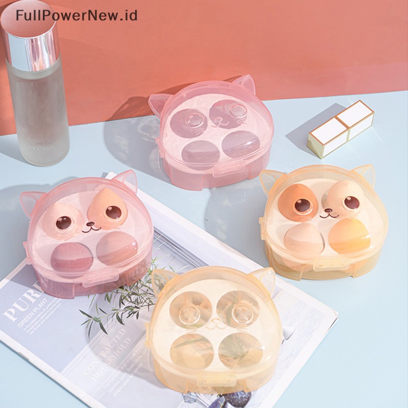 Power 4kisi Spons Makeup Beauty Blender Kosmetik Puff Kotak Penyimpanan Case Container ID