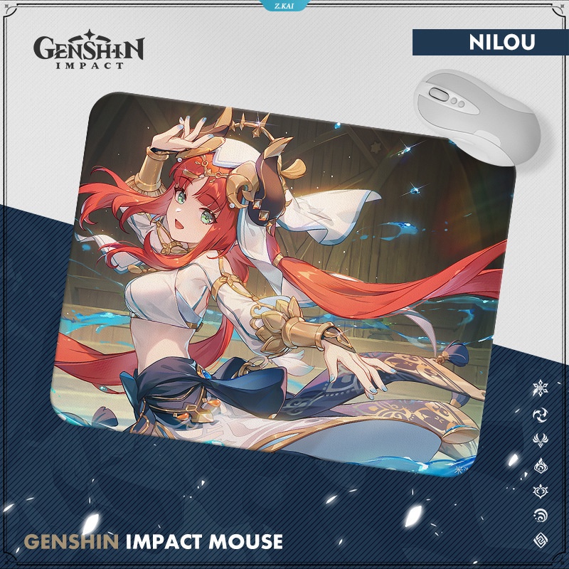 Genshin Impact Tighnari Ganyu Keqing Hu Tao Anak Laki-Laki Dan Perempuan Komputer Mouse Pad Anti-slip Mat Desktop Mat Aksesoris Komputer Mouse Pad [ZK]