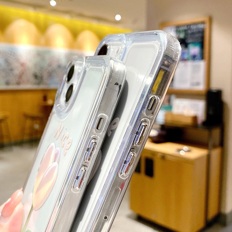 Case Bunga Kartun Untuk Samsung A11 EU A12 A13 A14 A10 A10S A20 A21 A22 A23 A20S A30 A02 A03 A50 A51 A52 A53 A54 A31 A32 A33 A34 A04 A73 A72 A71 S10 Akrilik Space TPU Penutup Belakang