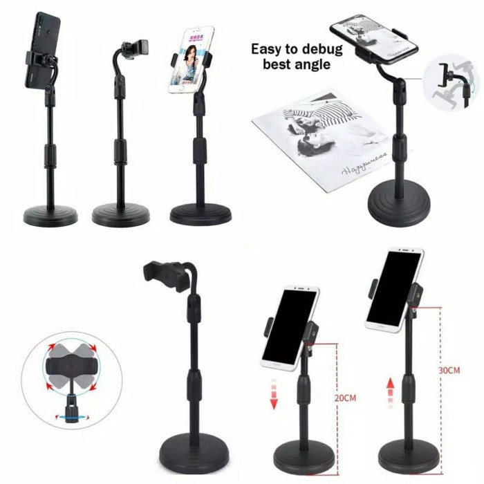 Holder HP Berdiri Live Phone Holder Stand Mini Tripod Lazypod