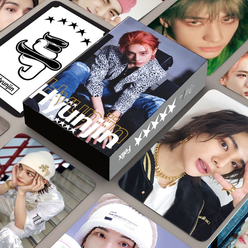 55pcs /box HYUNJIN STRAY KIDS Photocards Album Bintang 5 Kartu Lomo Straykids2023 Comeback Kpop Collection
