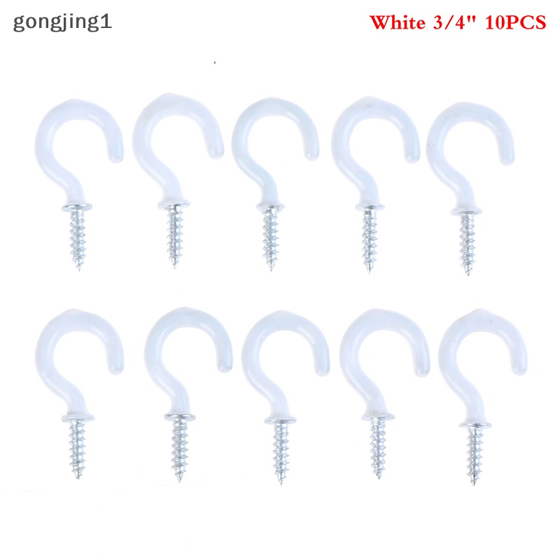 Ggg 10Pcs Mug Shouldered Hanger Cup Hooks Heavy Duty Screw-In Ceiling Hooks Cup ID