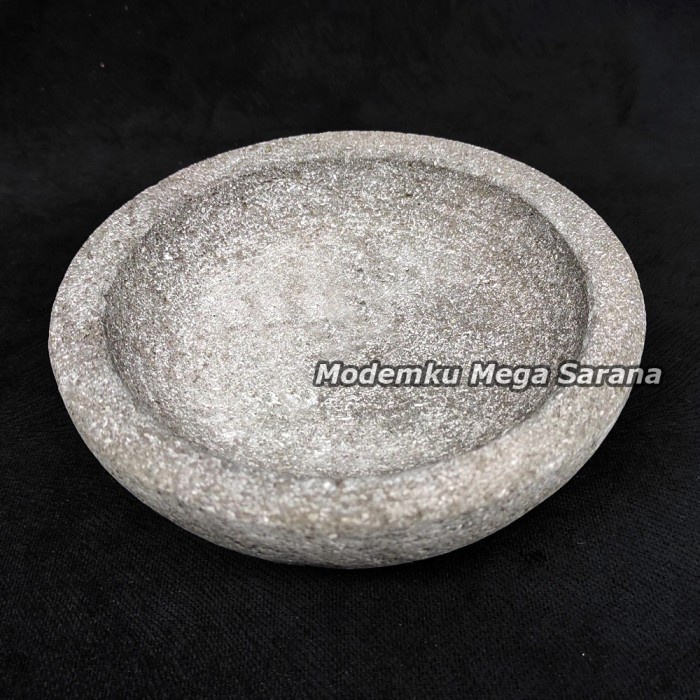 Cobek Batu Asli Original Cowek Coek Coet Cowet - 18 cm