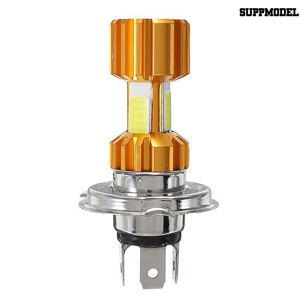 [SM]1Pcs 12v LED Motor H4 COB Super Terang Headlight Bohlam Depan Lampu