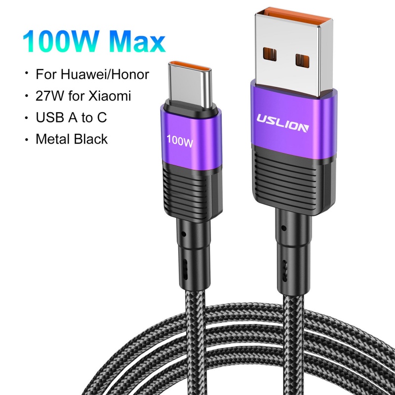 Kabel Data 100W 7A USB Type c Super Fast Charging Cable Charger Tipe-c Untuk Telepon Tipe-c