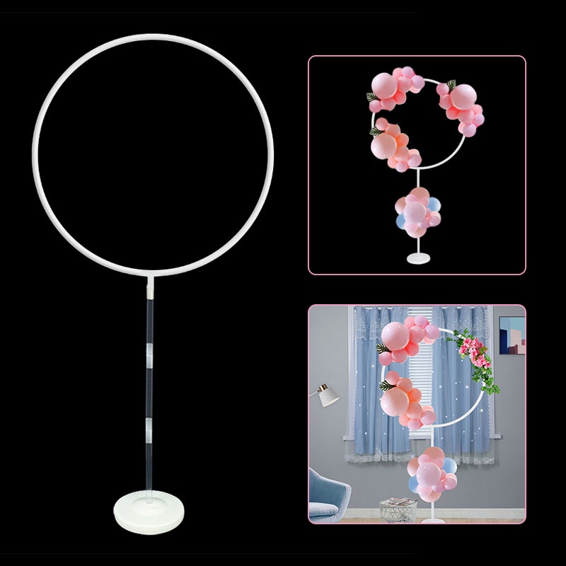 Standing Balon Bulat Lingkaran Tiang Holder Dekorasi Pesta Ulang Tahun Bentuk Lengkung