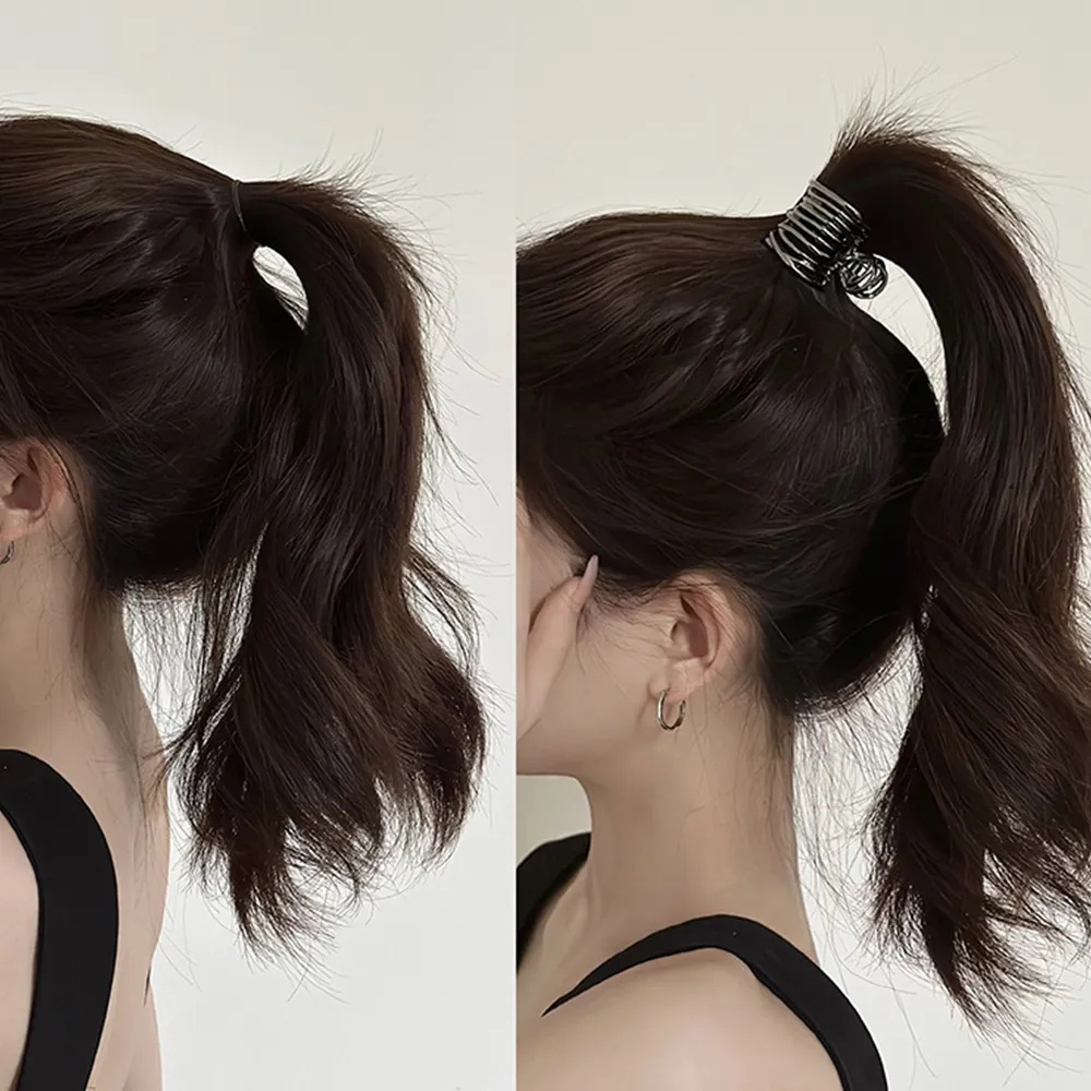 Baru Punk Y2k Logam Rambut Cakar/ Gadis Vintage Tinggi Ponytail Hiu Klip/ Kreatif Halus Jepit Rambut Aksesoris Rambut