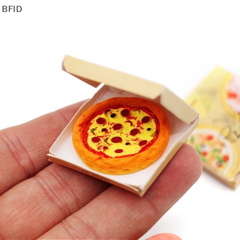 [BFID] 1set 1:12 Rumah Boneka Miniatur Pizza Dengan Packing Model Kotak Dapur Dekorasi Makanan Mainan Aksesoris Rumah Boneka Anak Berpura-Pura Bermain Mainan [ID]