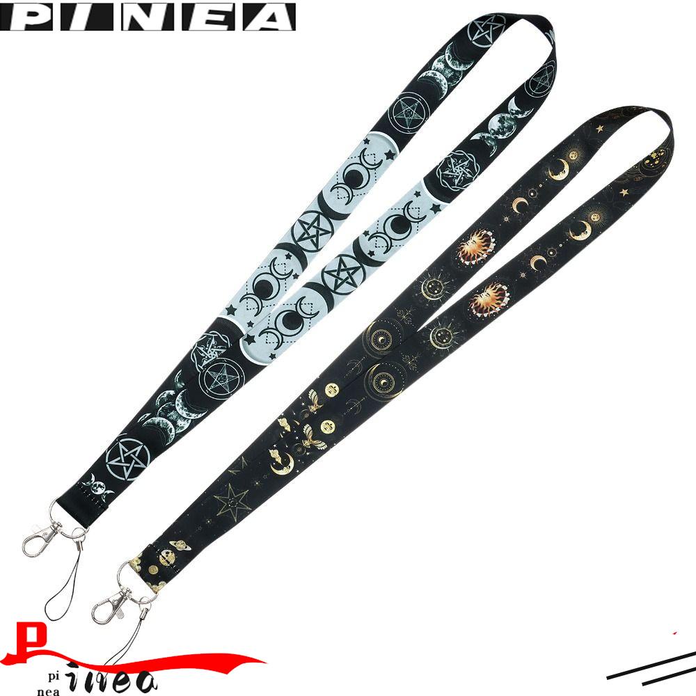 Nanas 2 Pcs Gantungan Kunci Baru Tahan Lama ID Card Badge Holder Lanyard Dapat Diputar Gesper