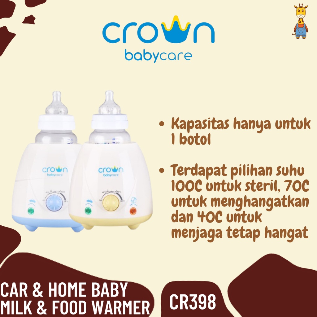 Crown Car &amp; Home Baby Milk &amp; Food Warmer CR398 - Bottle Warmer