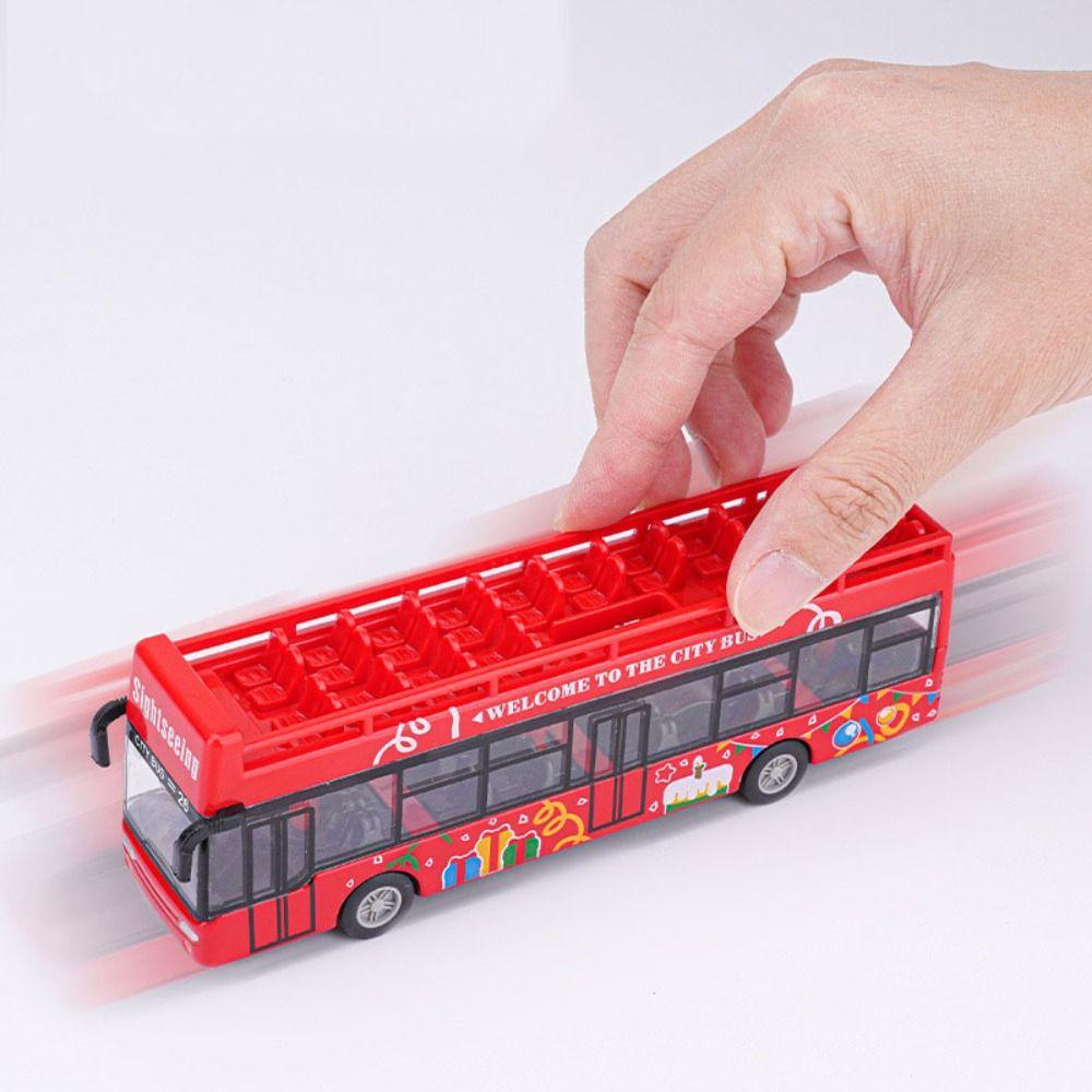 Needway Double Decker Bus Model Bus Mainan Mobil Mainan Edukasi ABS 4roda Mobil Indah Model Bus Model Mainan Untuk Balita Anak