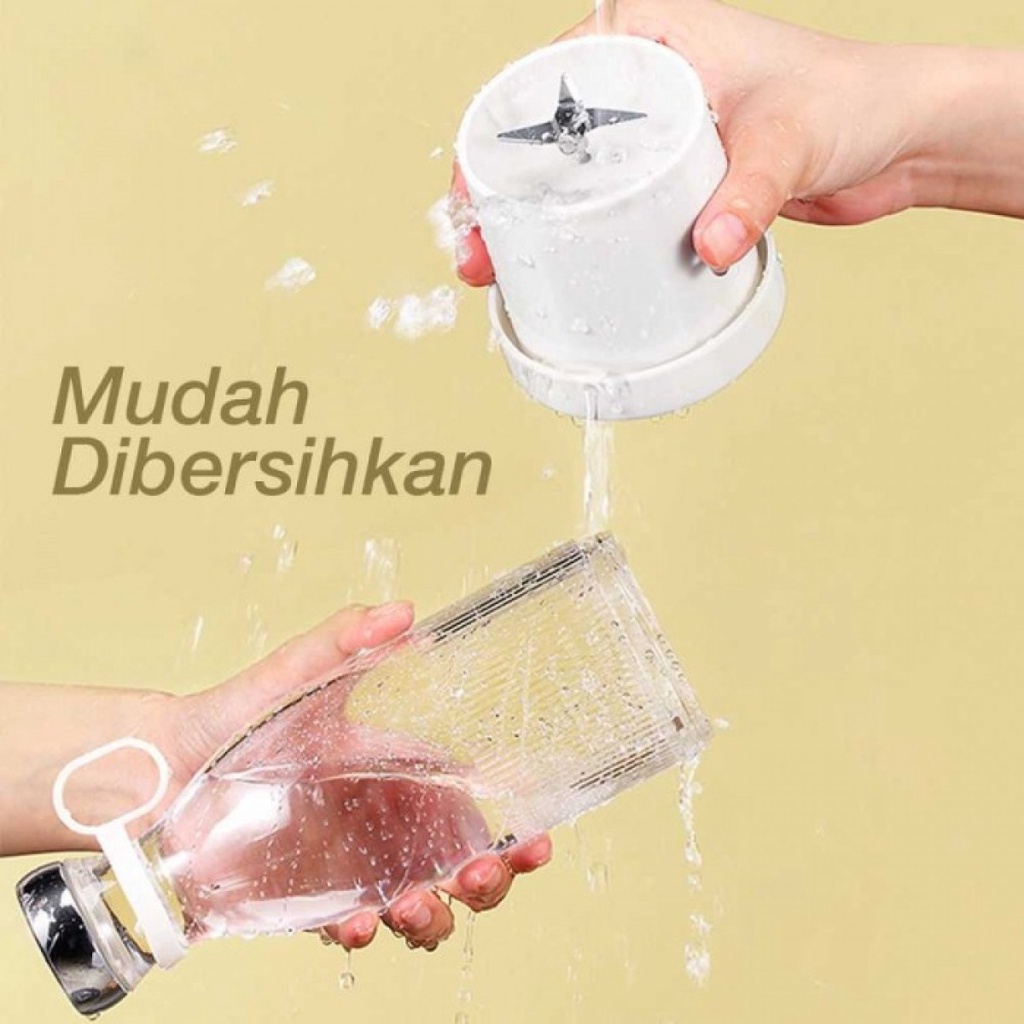 Blender Buah Sayur Portabel Mini Juicer Rechargeable 1200mAh 350ml 45W