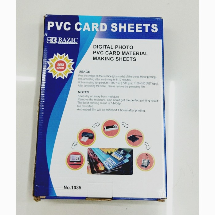 

Kertas Foto BAZIC PVC ID Card Laminating A4 (Pack isi 50s)