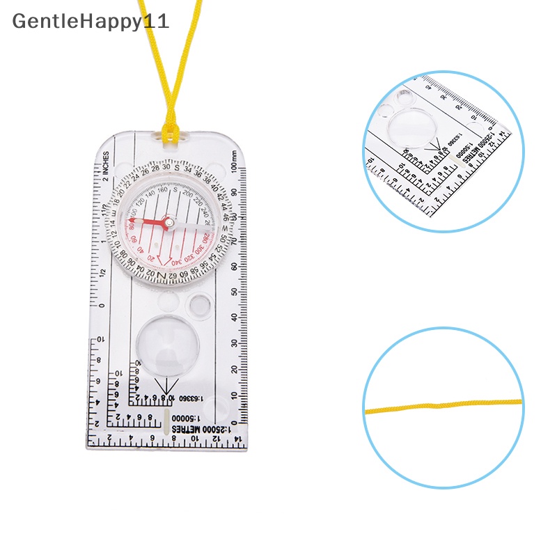 Gentlehappy Magnifying Compass Army Pramuka Hiking Camping Boag Map Membaca Orienteering id