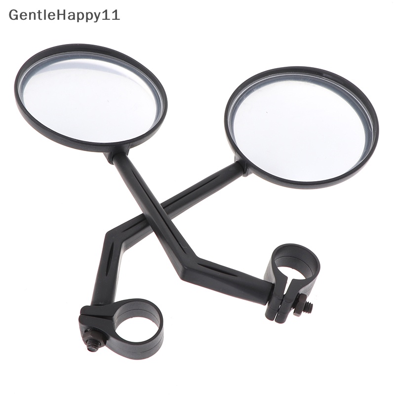 Gentlehappy 1pasang Cycling Riding Bicycle Bike Reflektor Kaca Spion Rotasi 360id