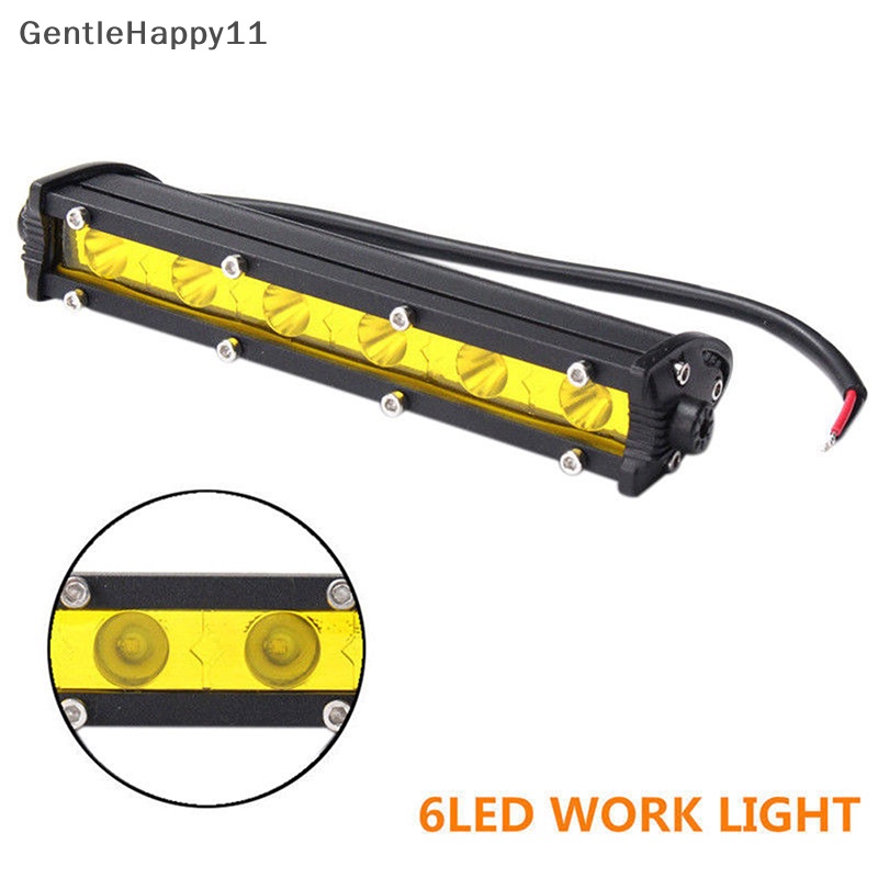 Gentlehappy 7&quot; 18W Lampu Kerja LED Bar Spot Suv ATV Boat Driving Lamp 4WD Offroad Kuning id