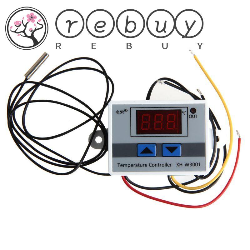 Rebuy Temperature Controller Thermometer Komponen Listrik Thermostat Digital Kontrol Mesin Tetas