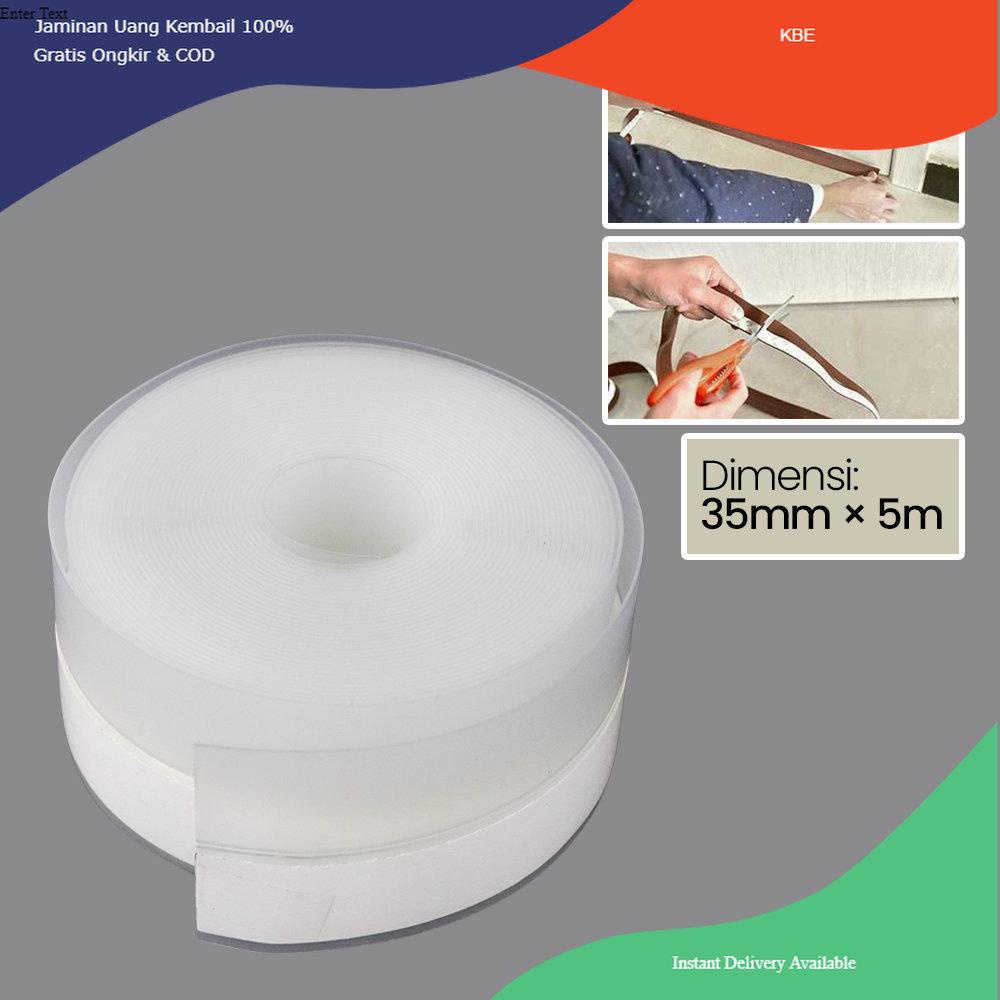 

Alat Perekat Alloet Lakban Rubber Flex Door Seal Strip Bottom Seal Waterproof 35 mm x 5 M - TP39 - Transparent Viral