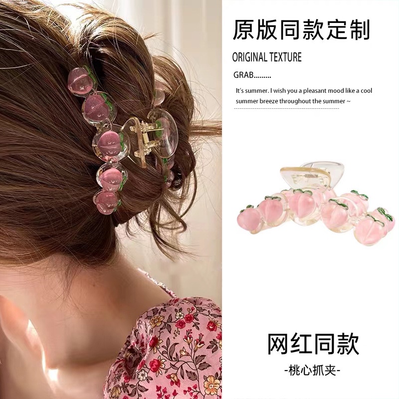 Jepit Rambut Bentuk Ikan Hiu Warna Pink Bahan Resin Untuk Wanita