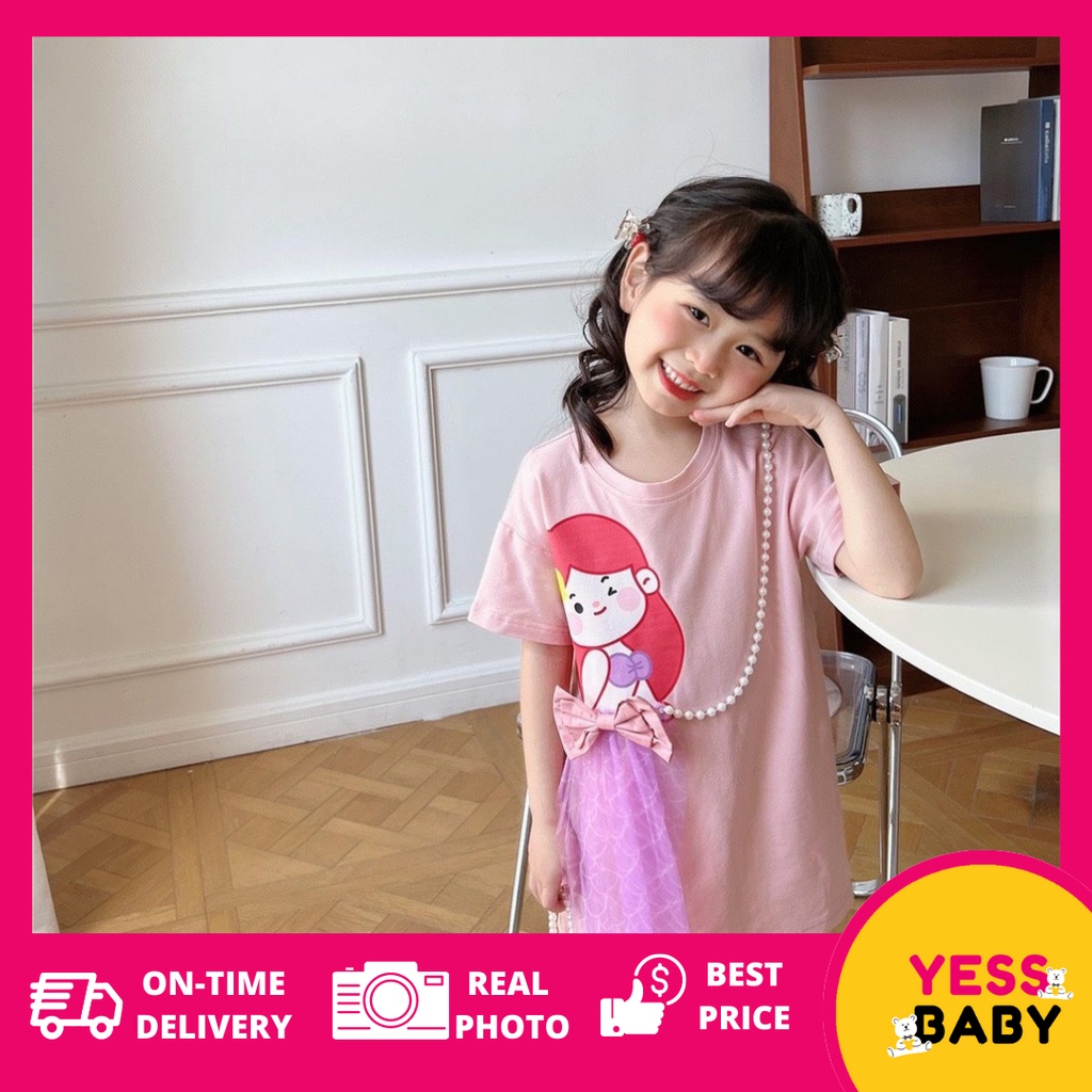 YESSBABY DISCUTE Dress pesta anak perempuan fashion korea anak perempuan import 1-7tahun