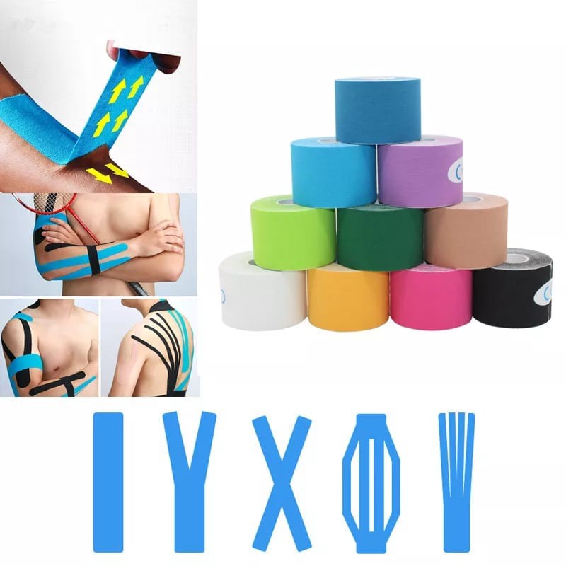 (COD) KINESIO TAPE 5M - Kinesiologi Tape Taping Pita Plester Otot Gym Fitness