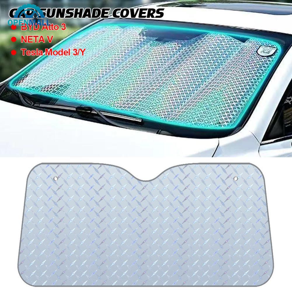 Openmall 130cm x 60cm Car Sunshade UV Protection Curtain Sun Shade Film Windshield Visor Depan Penutup Pelindung Matahari Kendaraan Listrik F6R3