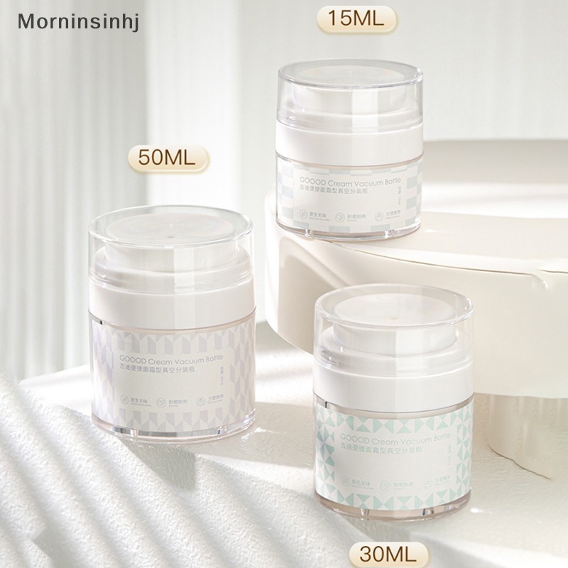 Mornin 1Pc Airless Pump Jar Botol Cream Akrilik Kosong Wadah Kosmetik Isi Ulang id