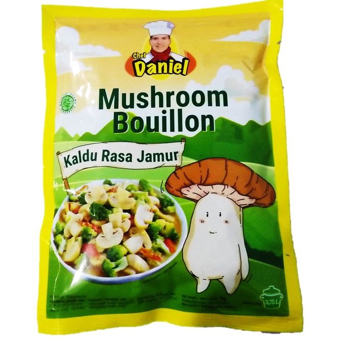 

Kaldu penyedap penambah rasa jamur mushroom seasoning boullion Chef Daniel 75 Gram