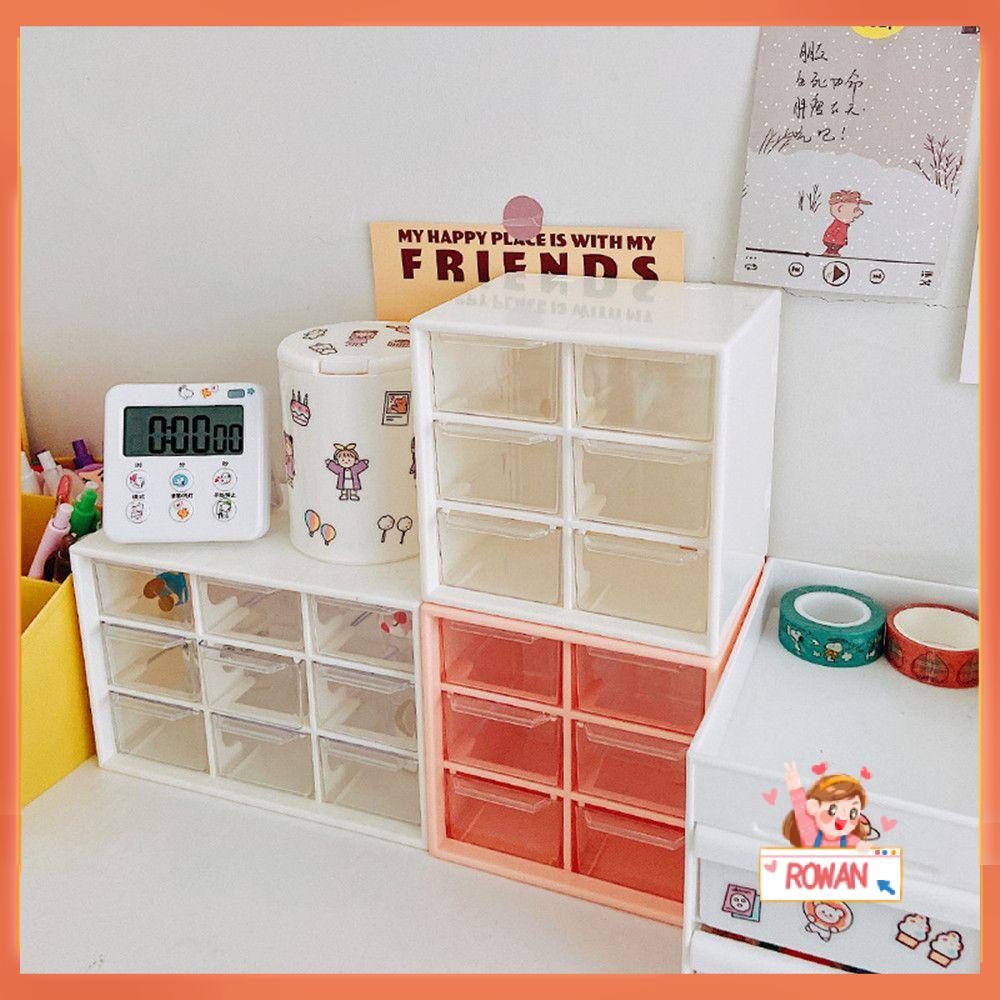 R-FLOWER Storage Box Rak Transparan Lucu Tipe Laci