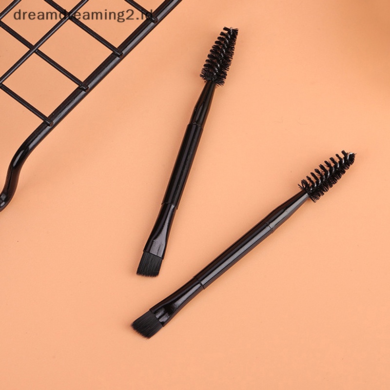(drea) 10pcs Sikat Alis Kepala Ganda Sisir Bulu Mata Alat Aplikator Eyeliner //