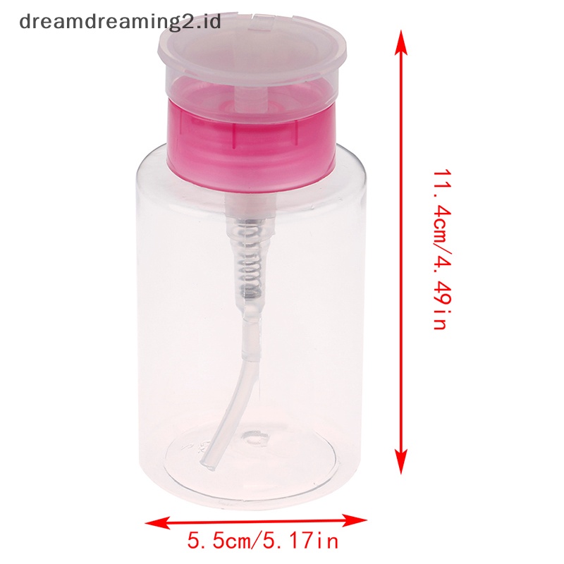 (drea) Peralatan Nail Art 160ml Kosong Pump Dispenser Remover Clean bottle Botol mini //