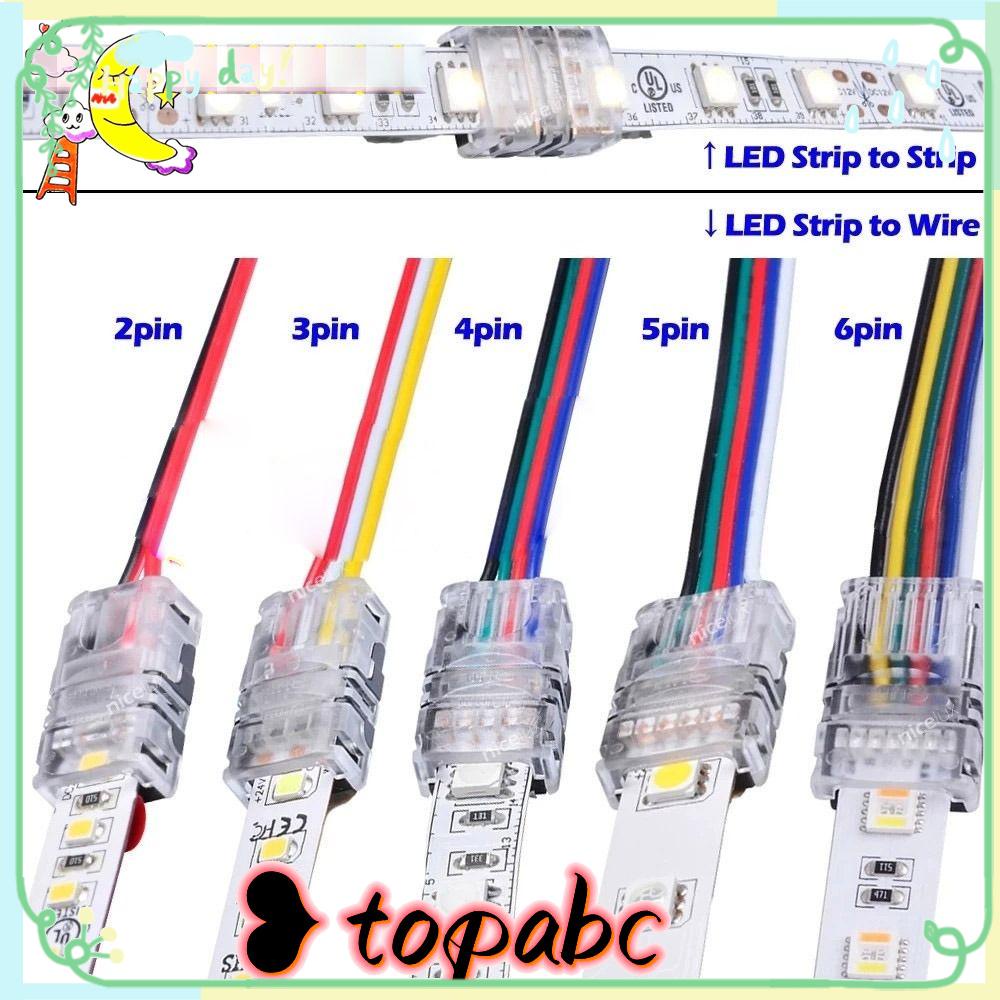 TOP Konektor Strip LED Sambungan Terminal Listrik Untuk Sambungan Kawat Lampu RGB RGBWW 3528