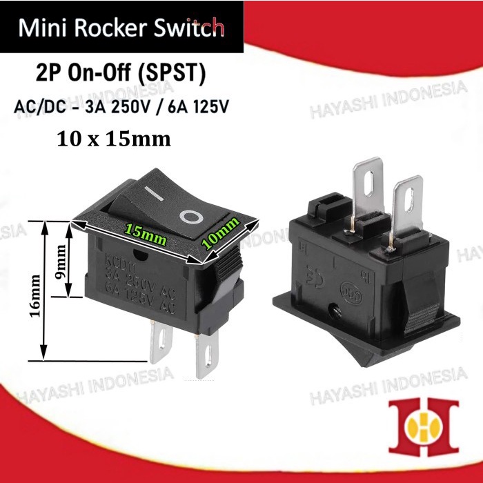 Saklar Power Switch Tombol ON OFF Mini Roker Rocker Kecil 2 3 4 Pin - 20pcs