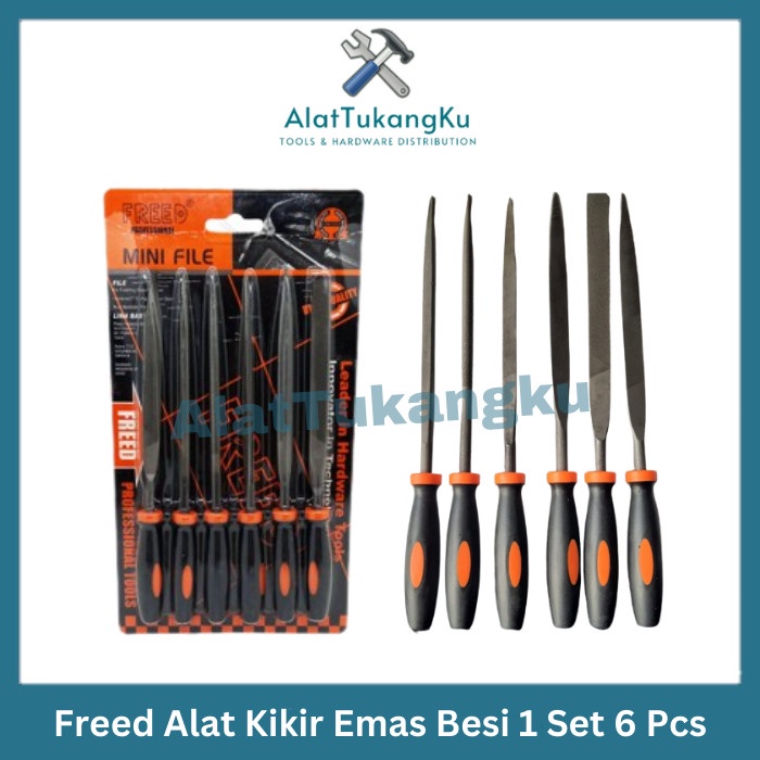 Freed Alat Kikir Emas Besi Set 6 Pcs Diamond Intan / Set Alat Kikir 7 inch