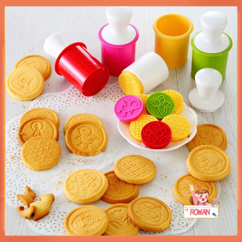 R-FLOWER Cetakan Biskuit Food Fondant 3D Cookie Cutter Cetakan Kue Cetakan Stempel Kue Kering Plastik