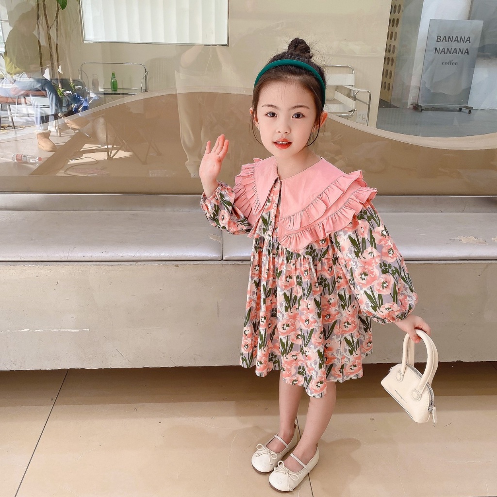 2-6thn | DRESS ANAK KOREA PESTA ELEGAN FORMAL PEREMPUAN cat MDD MP